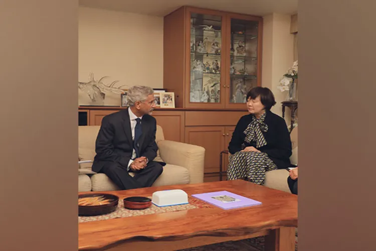 External Affairs Minister S. Jaishankar meeting Akie Abe, the wife of the late Japanese Prime Minister  