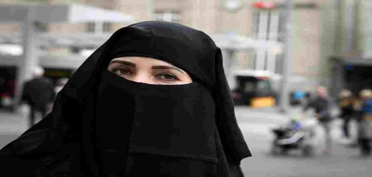 A woman in niqab