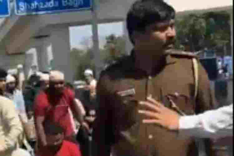 Video grab of the suspended policeman