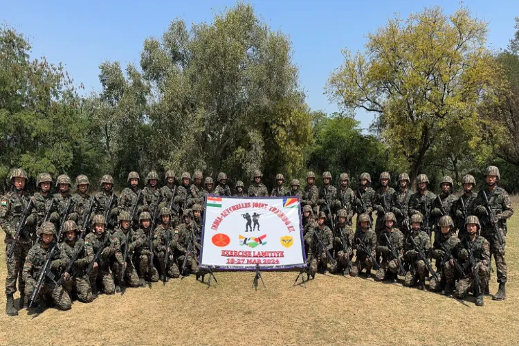 The Indian Army contingent that left for Seychelles to take part in joint exercise