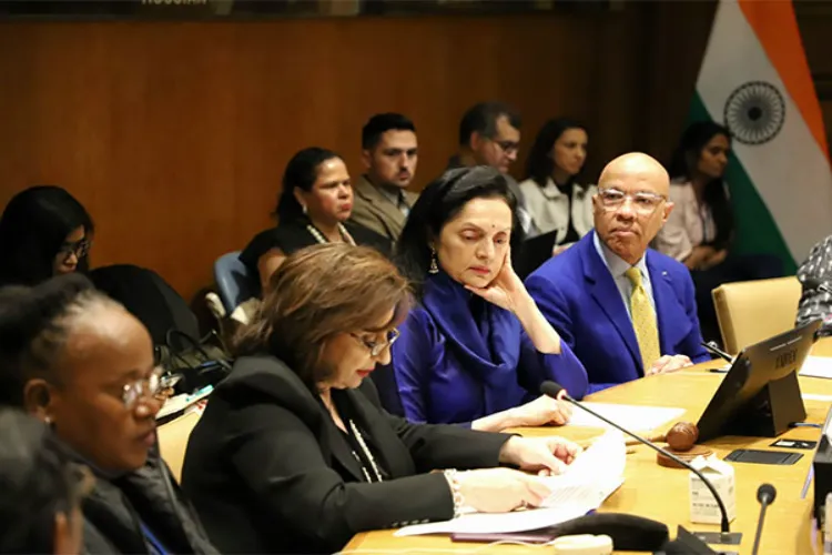 India's Permanent Representative to the UN, Ruchira Kamboj participating in the 68th annual commission on the Status of women