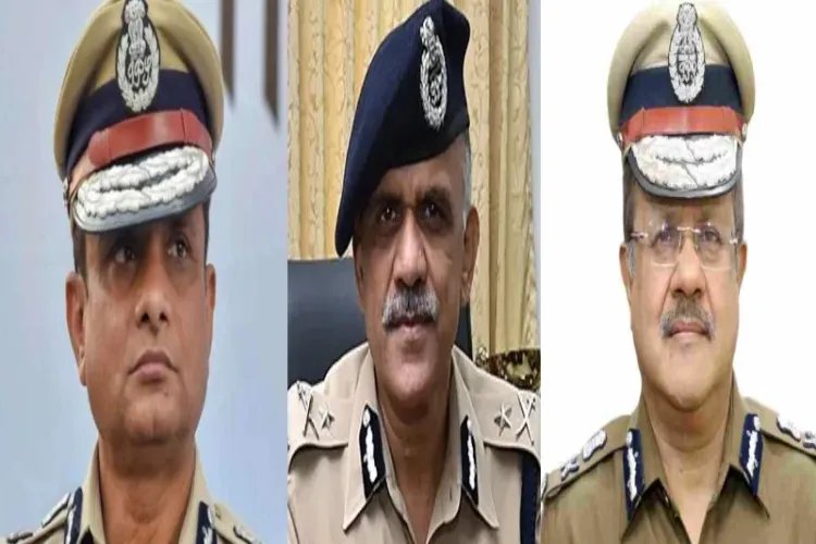 (From Left to Right) New Chief of BPR&D, Rajeev Kumar, new NIA DG, Sadanad Vasant Date and new NDRF Head, Piyish Anand