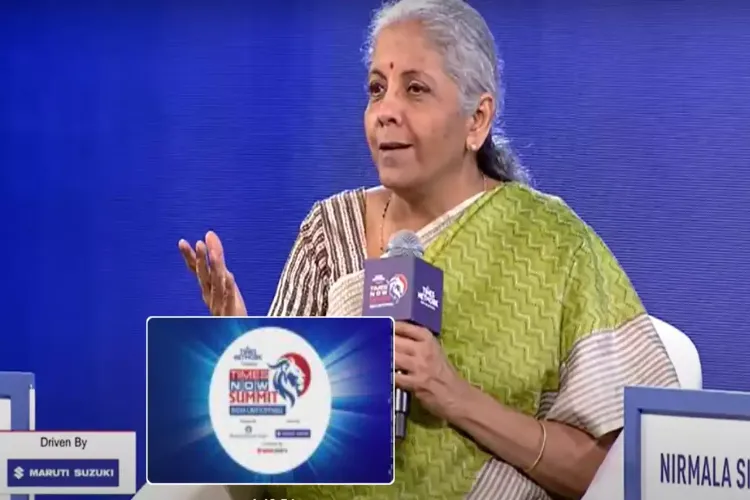 Finance Minister Nirmala Sitharaman while speaking at the Times Now summit