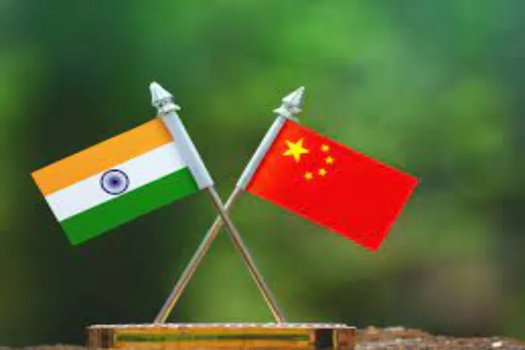 Flags of India and China
