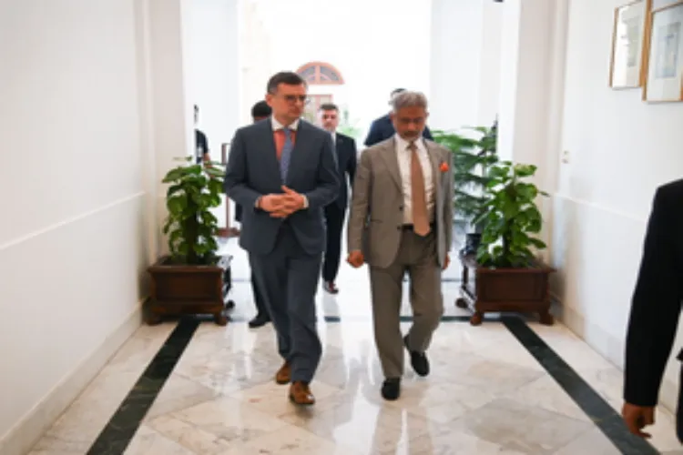 EAM S Jaishankar with Ukrainian Foreign Minister Dmytro Kuleba 