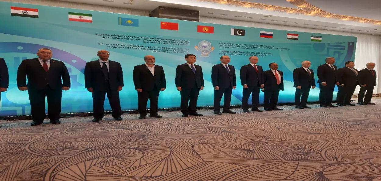 NSA Ajit Doval (Fifth from left) with his peers from SCO member counties (X)