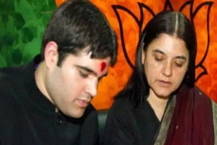 BJP MP Varun Gandhi with mother Maneka Gandhi