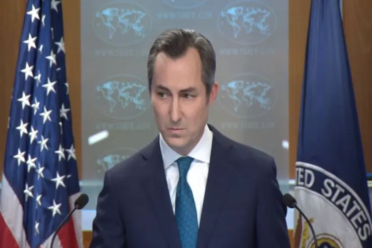 U.S. Department of State spokesperson, Matthew Miller speaking on Monday at the daily Press briefing