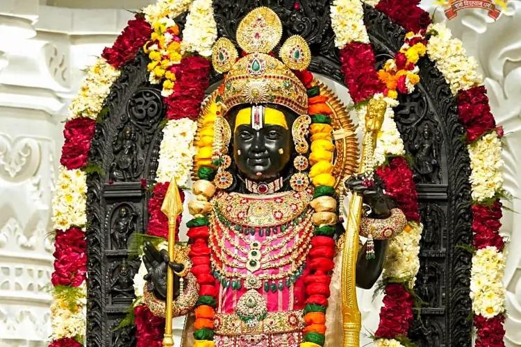 Ram Lalla's idol being decorated on Ram Navmi