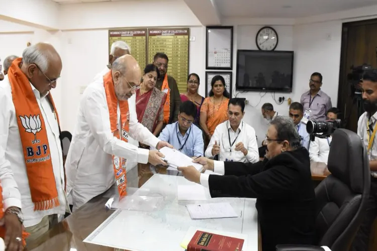 Union Home Minister Amit Shah filing his nomination from the Gandhinagar Lok Sabha seat
