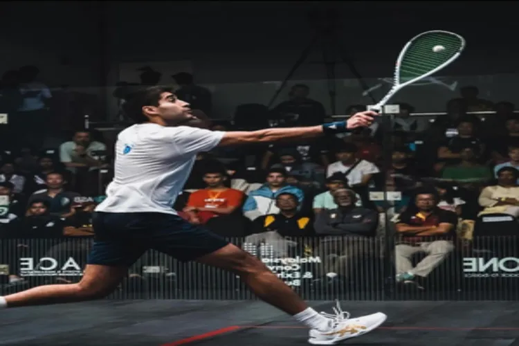 Ramit Tandon in the second round of the El Gouna International Open
