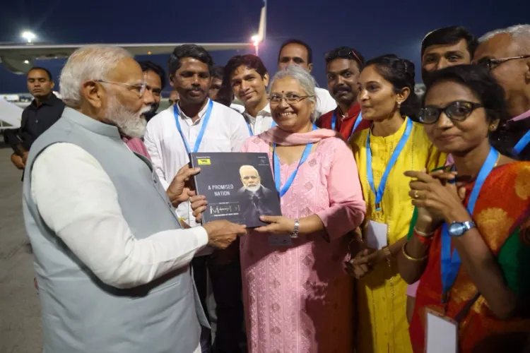 Prime Minister Narendra Modi with Usha Krishna