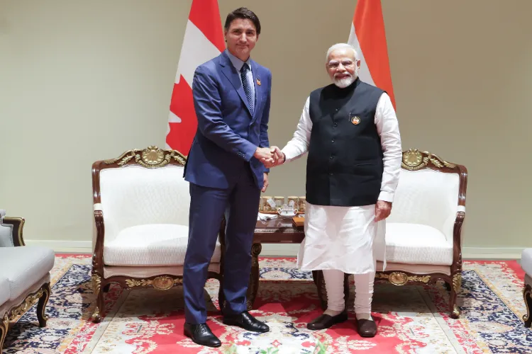 Prime Minister Narendra Modi with Canadian Prime Minister Justin Trudeau