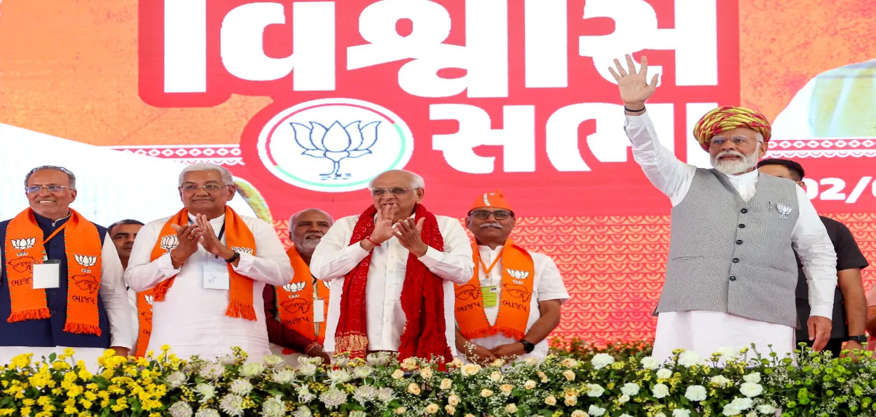 Prime Minister Narendra Modi campaigning for Lok Sabha elections