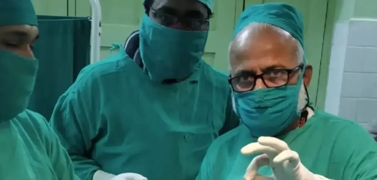Dr Ijaz Ali performing a surgery