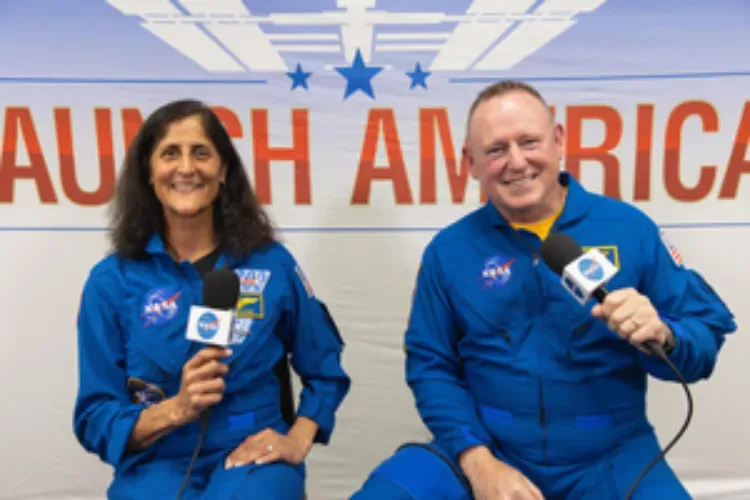 NASA astronaut Sunita Williams  with Butch Wilmore