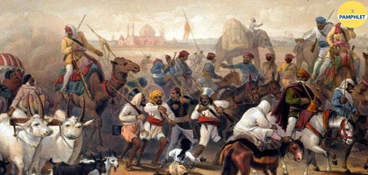 An artists' imagination of the First war of Independence of India