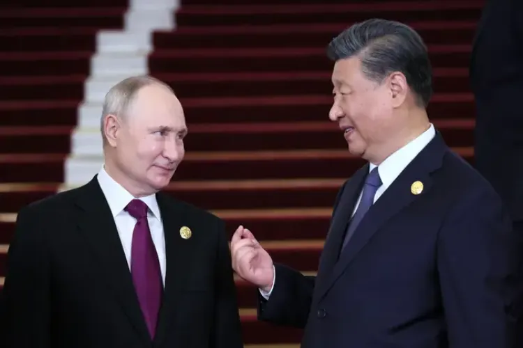Russian President Vladimir Putin with chinese President Xi Jinping