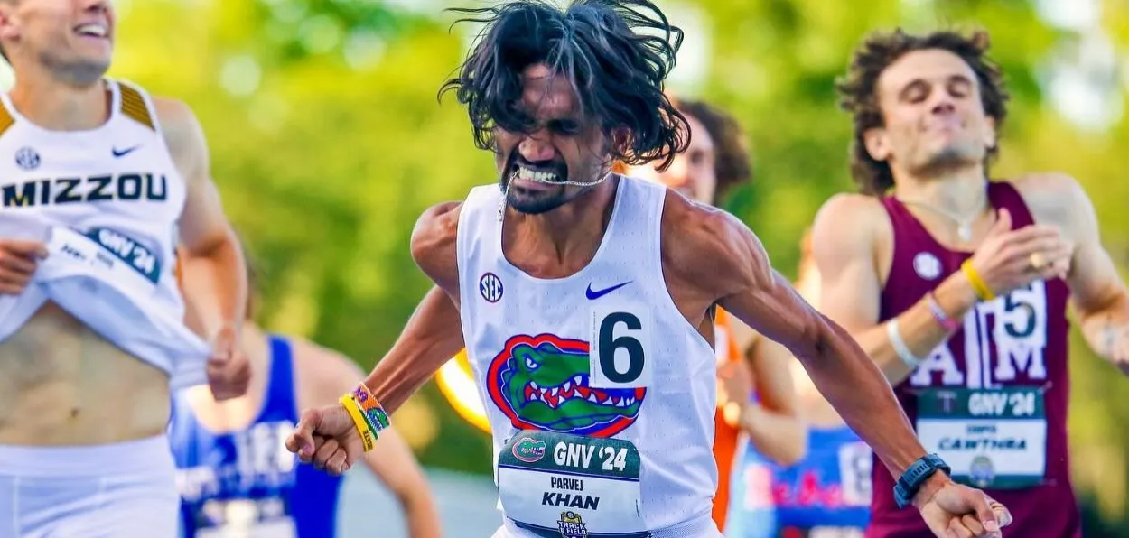 Parvej Khan running for gold in  SEC Outdoor Track and Field Championship 2024 of Collegiate Athletics held in Louisiana, USA