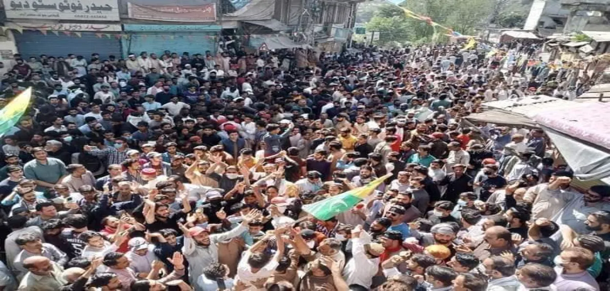 A protest rally in Muzaffarabad (POK)