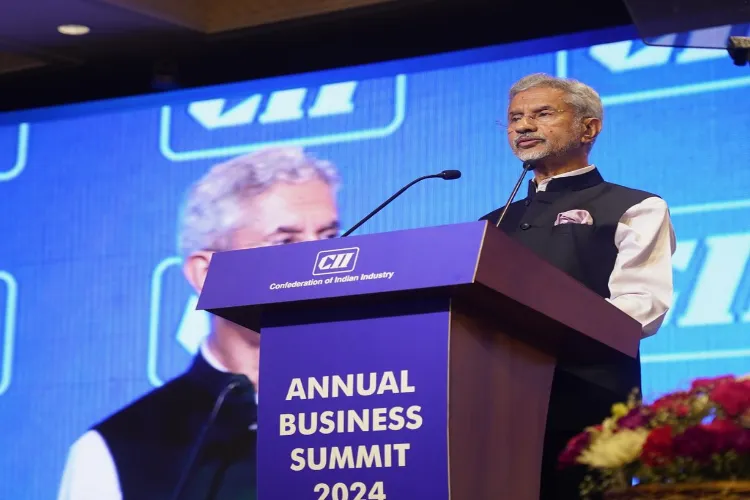 External Affairs Minister Dr S Jaishankar speaking at the Business summit of the CII