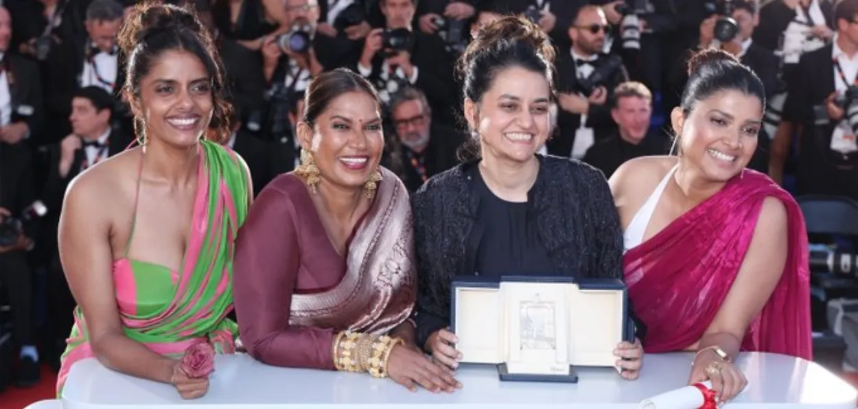 Payal kapadi and actor of her film 'All We Imagine As Light'