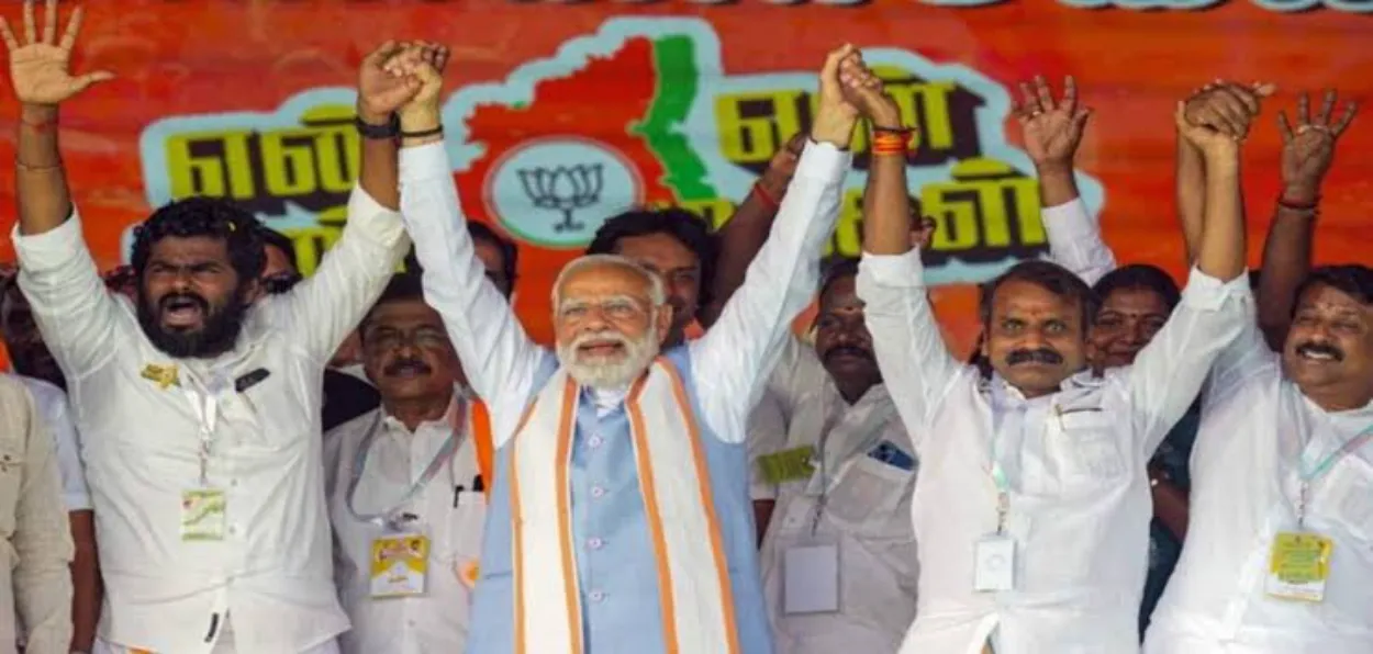 Prime Minister Narendra Modi campaigning in Tamil Nadu (File)s