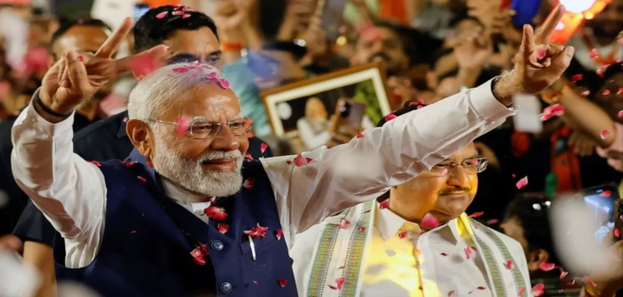Narendra Modi after BJP's victory in Lok Sabha elections