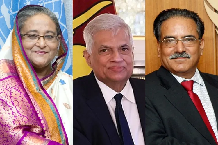 PM Sheikh Hasina, President Ranil Wickremesingh eof Sri Lanka and PM Prachanda