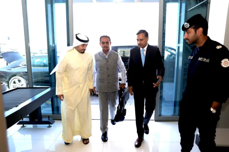 MoS KV Singh reaches Kuwait