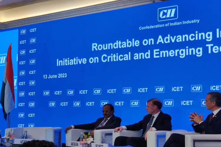 NSAs Ajit Doval and jack Sullivan attending the Round table conference on iCET Initiative in Delhi