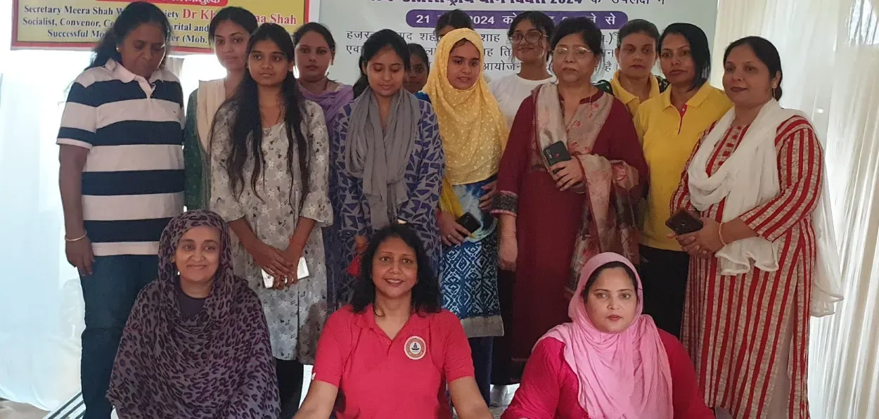 Dr Lubna Kamal (sitting left) with Yoga instructor Sita Shakti Gaur and Saima sitting next to her