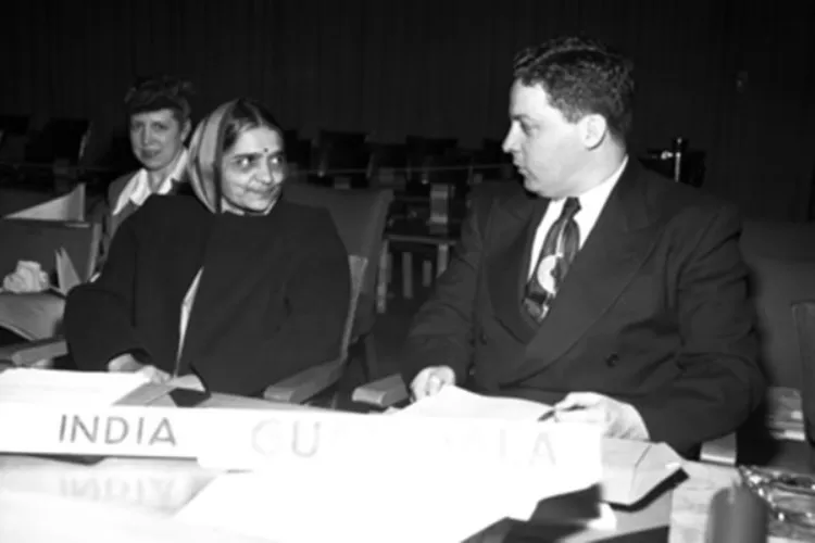 Hansa Mehta in the UN Security Council (UN archives)