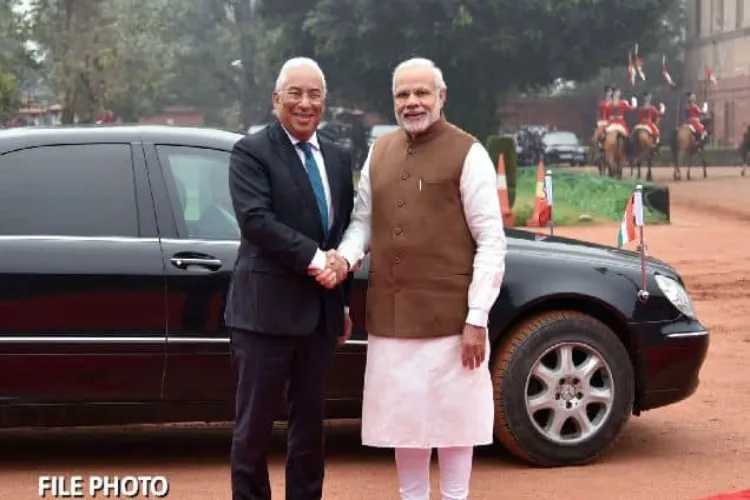 Prime Minister Narendra Modi with EC President Antonio Costa 