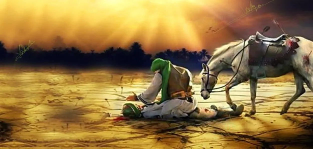 An artist's imagination of the scene from the Battle of Karbala (Courtesy; Quora)