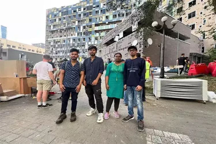 Indian Medical  studenst assisted doctors in Children's hospital