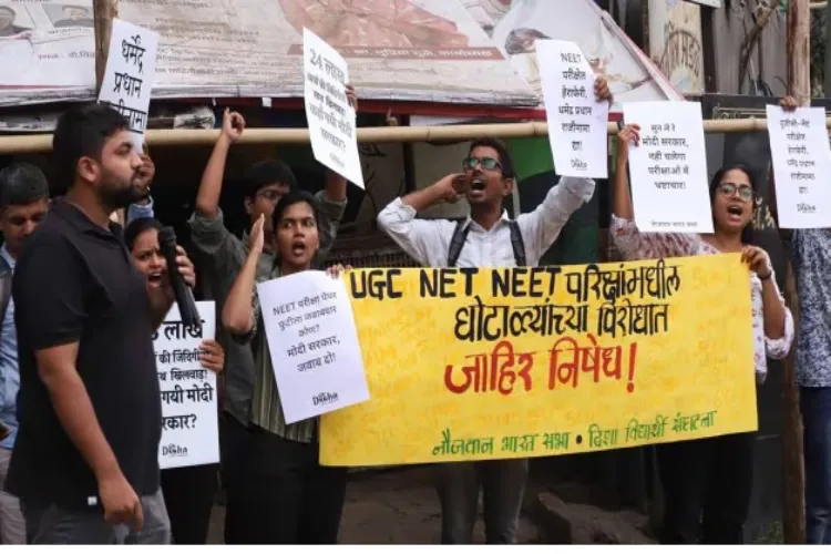 Youth protesting against alleged 