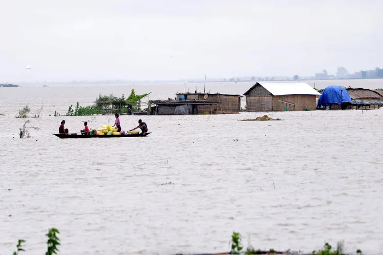The flood situation remains grim in Assam's Nagaon district