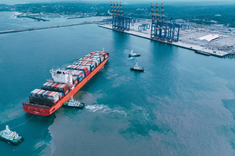 The mothership 'San Fernando' entered Vizhinjam port