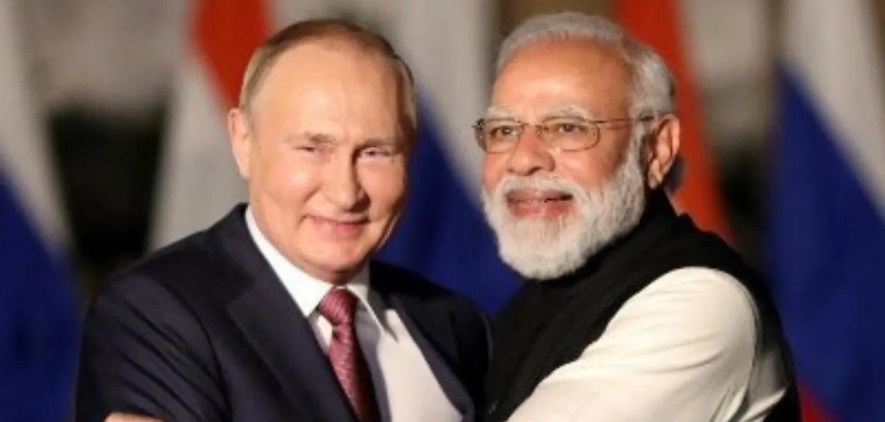 Prime Minister Narendra Modi and President Vladimir Putin (X)