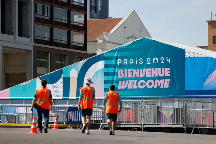 Athletes arrive for the Olympic Games Paris 2024.