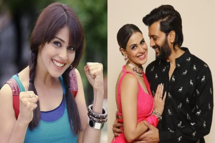 Actors Genelia and Ritesh Deshmukh