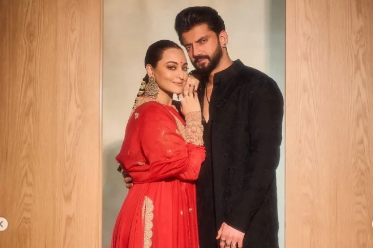 Actors Sonakshi Sinha and Zaheer Iqbal.