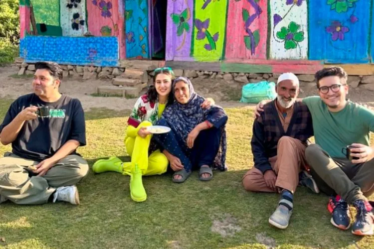 Actor Sara Ali Khan is in Kashmir shooting for 'Ae Watan Mere Watan'.