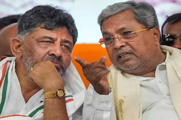 CM Siddaramaiah with DK Shivakumar