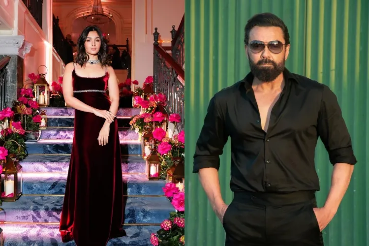 Actors Alia Bhat and Bobby Deol.