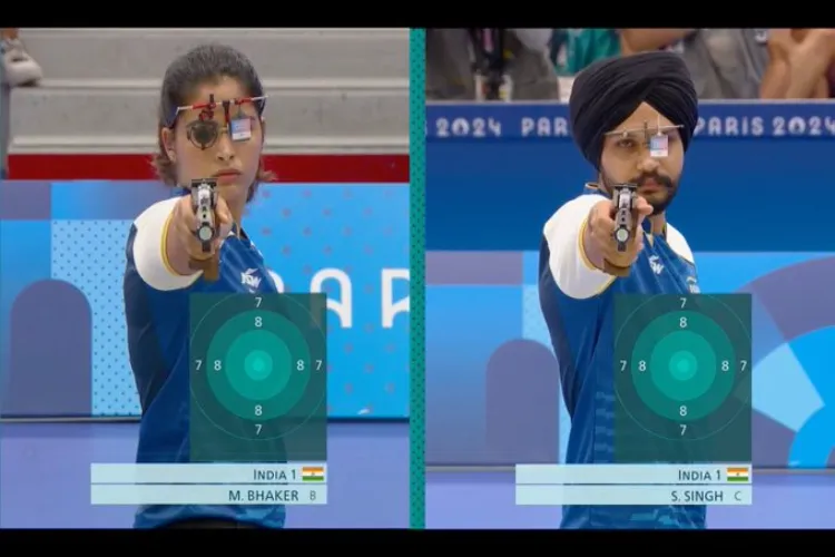 Manu Bhaker and Sarbjot Singh