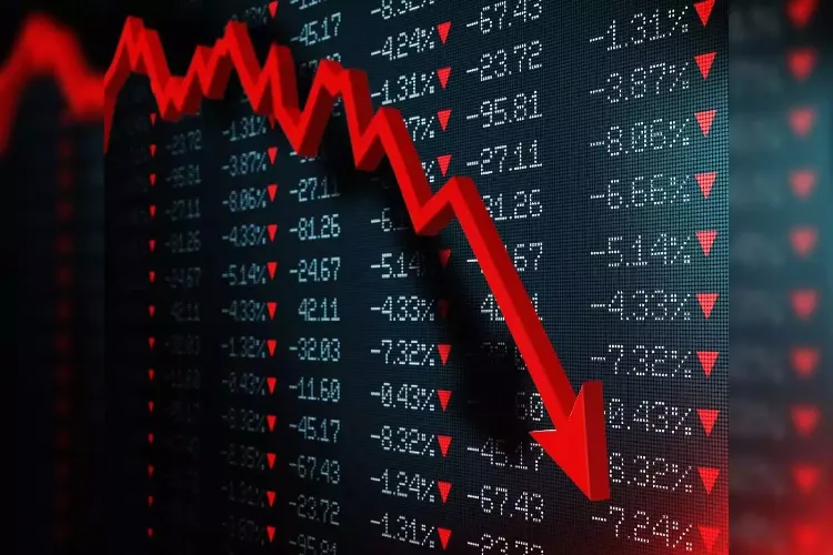 Sensex drops 885 points.