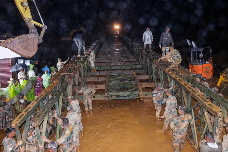 Army giving finishing touches to a bridge in Wayanad