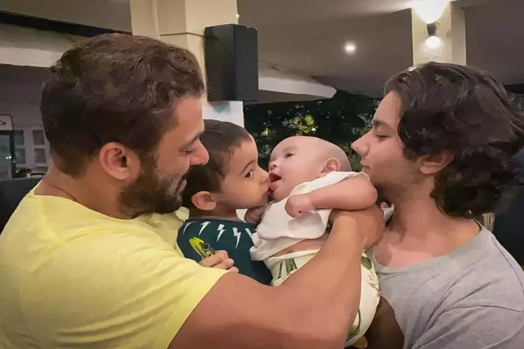 Salman Khan with his Nephews.